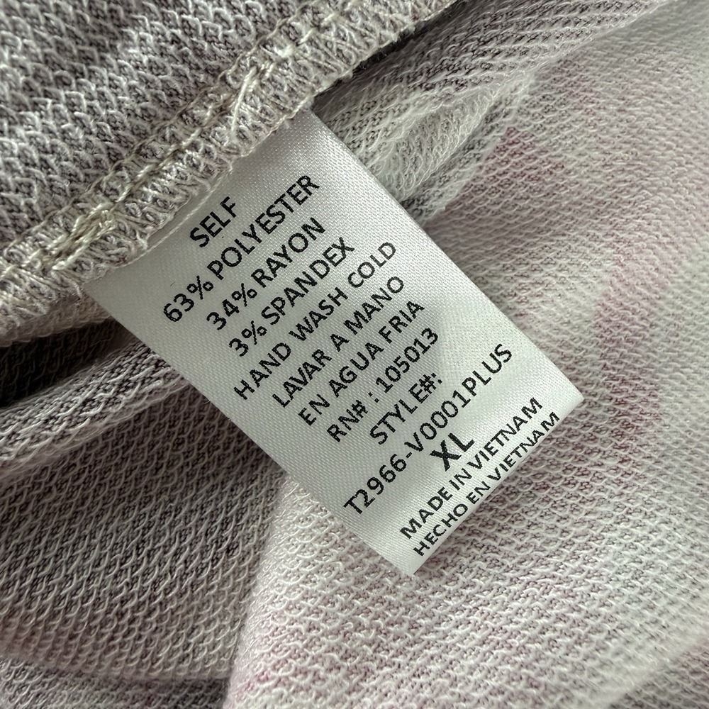 Dear Scarlett Shirt Womens XL Purple Pink Floral Knit Tunic Spring Basic Boxy - Picture 5 of 8
